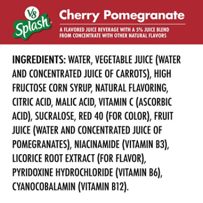 V8 Splash Cherry Pomegranate Flavored Juice Beverage - 64 Fl Oz - Image 5