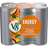 V8 V-Fusion +Energy Orange Pineapple Vegetable & Fruit Juice Pack - 6-8 Fl. Oz. - Image 2