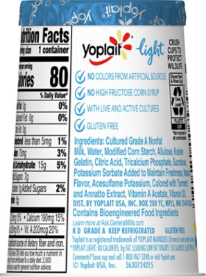 Yoplait Light Yogurt Fat Free Banana Cream Pie - 6 Oz - Image 6