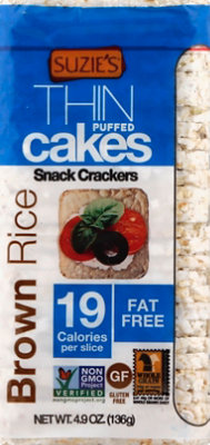 Suzies Crackers Puffed Cakes Thin Brown Rice - 4.9 Oz - Image 2