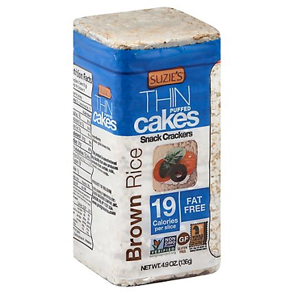 Suzies Crackers Puffed Cakes Thin Brown Rice - 4.9 Oz - Image 1
