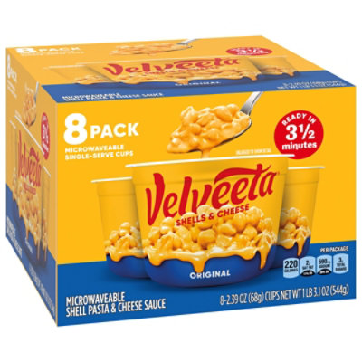 Velveeta Shells & Cheese Original Microwaveable Pasta & Cheese Sauce Cups - 8-2.39 Oz - Image 7