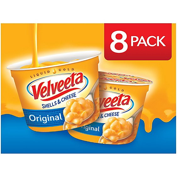 Velveeta Shells & Cheese Original Microwaveable Pasta & Cheese Sauce Cups - 8-2.39 Oz