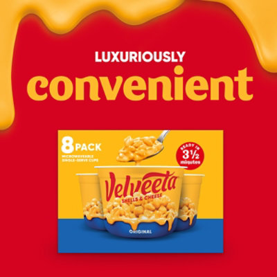 Velveeta Shells & Cheese Original Microwaveable Pasta & Cheese Sauce Cups - 8-2.39 Oz - Image 5