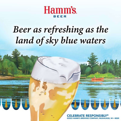 Hamms American Style Lager Beer 4.7% ABV Cans - 30-12 Fl. Oz. - Image 2