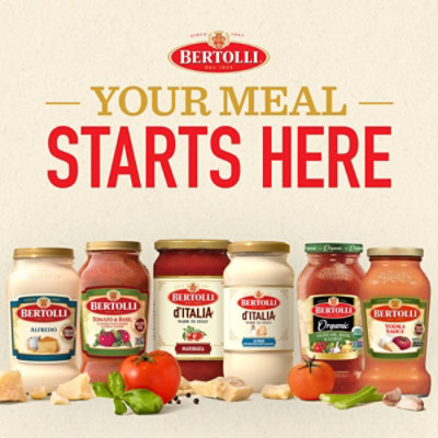 BERTOLLI Pasta Sauce Organic Traditional Tomato & Basil Jar - 24 Oz - Image 3