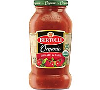 Bertolli Pasta Sauce Organic Traditional Tomato & Basil Jar - 24 Oz