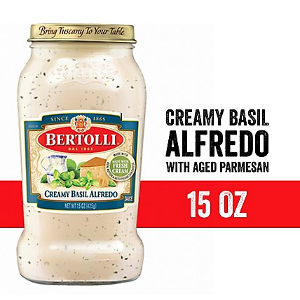 Bertolli Creamy Basil Alfredo Sauce with Aged Parmesan Cheese - 15 Oz - Image 1