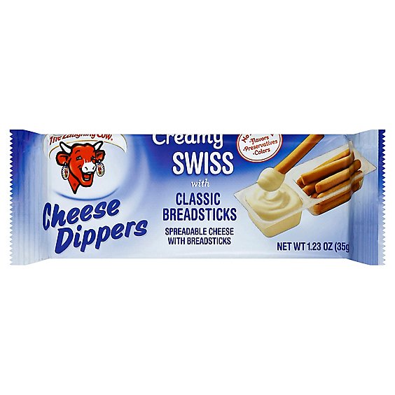 The Laughing Cow Creamy Swiss Cheese Dippers & Classic Breadsticks - 5-1.23 Oz.