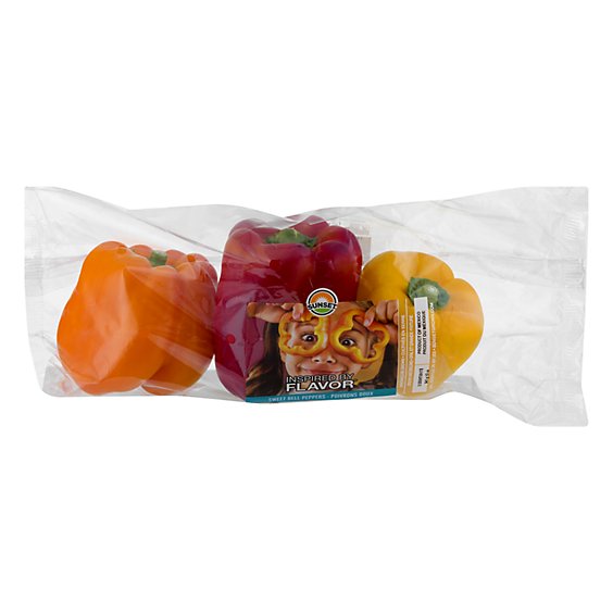 Peppers Bell Peppers Rainbow Prepacked - 3 Count