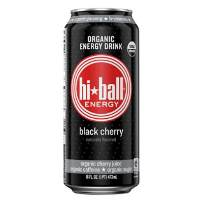 Hiball Energy Black Cherry Certified Organic Energy Drink In Can