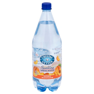  Crystal Geyser Mineral Water Sparkling Natural Peach Flavor - 42.3 Fl. Oz. 