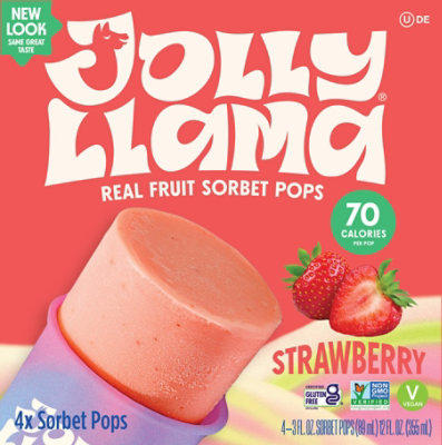 Jolly Llama Strawberry Sorbet Pops - 4-3 Fl. Oz. - Image 2