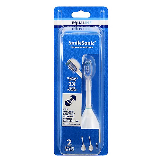 Signature Care Smile Sonic Toothbrush Heads Replacement - 2 Count