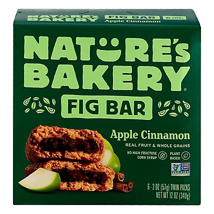 Natures Bakery Fig Bar Stone Ground Whole Wheat Apple Cinnamon - 6-2 Oz - Image 3
