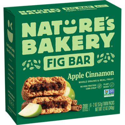 Natures Bakery Fig Bar Stone Ground Whole Wheat Apple Cinnamon - 6-2 Oz - Image 2