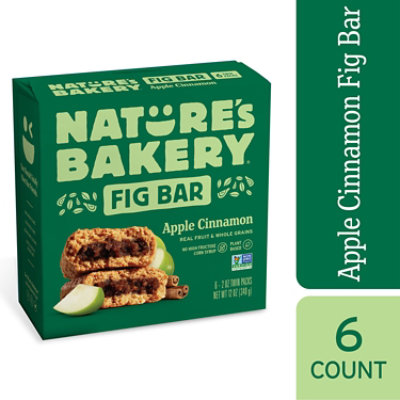 Natures Bakery Fig Bar Stone Ground Whole Wheat Apple Cinnamon - 6-2 Oz - Image 3