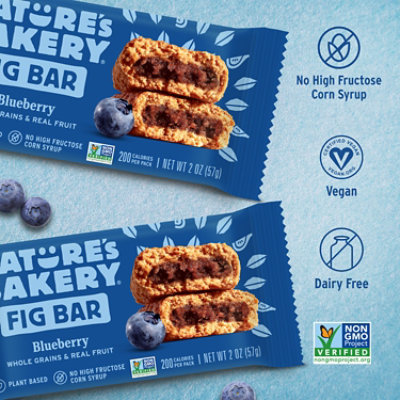 Natures Bakery Fig Bar Stone Ground Whole Wheat Blueberry - 6-2 Oz - Image 4