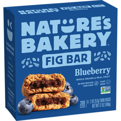 Natures Bakery Fig Bar Stone Ground Whole Wheat Blueberry - 6-2 Oz - Image 1