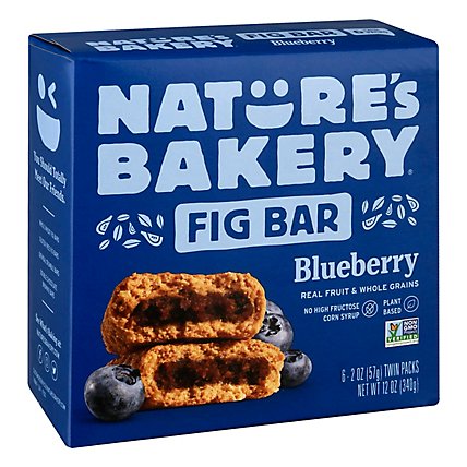 Natures Bakery Fig Bar Stone Ground Whole Wheat Blueberry - 6-2 Oz - Image 1