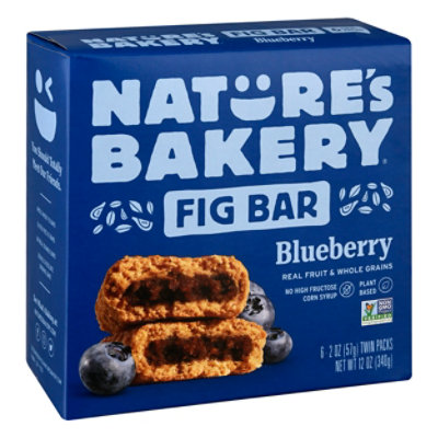 Natures Bakery Fig Bar Stone Ground Whole Wheat Blueberry - 6-2 Oz