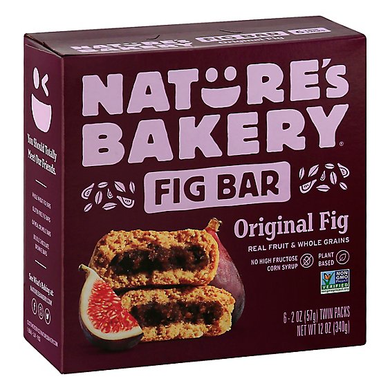 Natures Bakery Fig Bar Stone Ground Whole Wheat Original Fig - 6-2 Oz