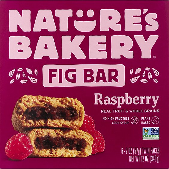 Natures Bakery Fig Bar Stone Ground Whole Wheat Raspberry - 6-2 Oz
