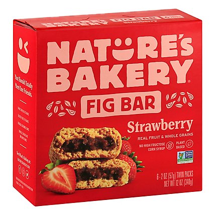 Natures Bakery Fig Bar Strawberry - 6-2 Oz - Image 1