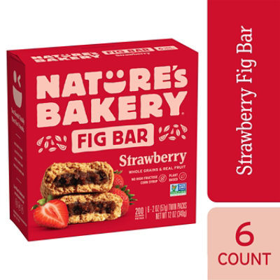Natures Bakery Fig Bar Strawberry - 6-2 Oz - Image 2