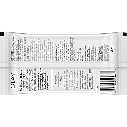 Olay Cleanse Makeup Remover Wipes Fragrance Free - 25 Count - Image 5