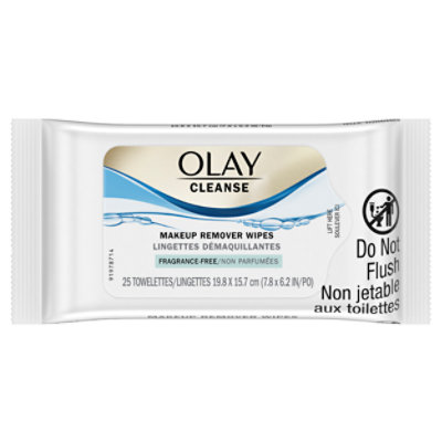 Olay Cleanse Makeup Remover Wipes Fragrance Free - 25 Count - Image 1