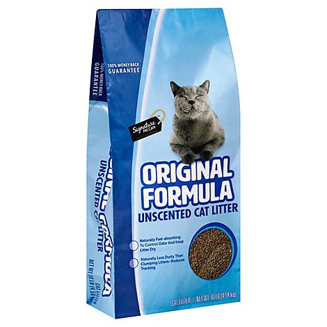 Signature Pet Care Cat Litter Unscented Original Formula - 10 Lb