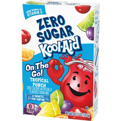 Kool-Aid Tropical Punch Zero Sugar Artificially Flavored Powdered