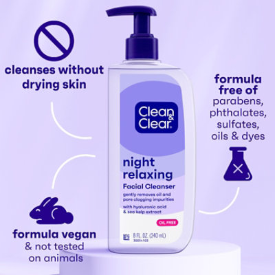 Clean & Clear Face Wash Deep Cleansing Night Relaxing - 8 Fl. Oz. - Image 2