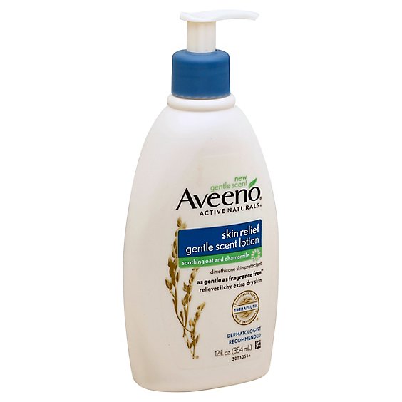 Aveeno Active Naturals Lotion Gentle Scent Skin Relief Soothing Oat and Chamomile - 12 Fl. Oz.
