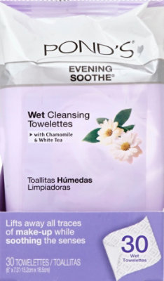 Ponds Face Towelettes Evening Soothe - 30 Count - Image 2