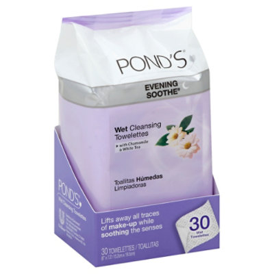 Ponds Face Towelettes Evening Soothe - 30 Count - Image 1