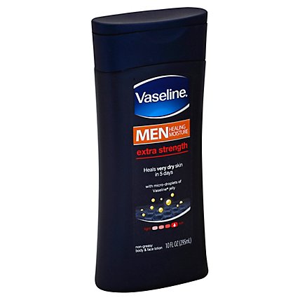 Vaseline Men Healing Moisture Hand And Body Lotion Extra Strength - 10 Oz - Image 1