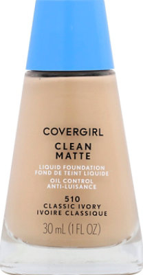 COVERGIRL Clean Liquid Foundation Oil Control Classic Ivory 510 - 1 Fl. Oz.