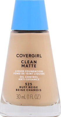 COVERGIRL Clean Liquid Foundation Oil Control Buff Beige 525 - 1 Fl. Oz. - Image 1