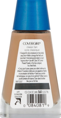 COVERGIRL Clean Liquid Foundation Oil Control Classic Tan 560 - 1 Fl. Oz. - Image 3