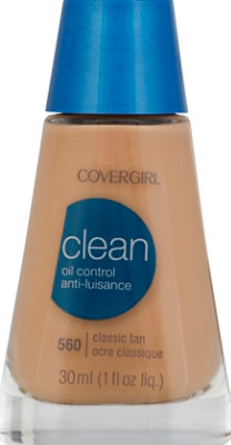 COVERGIRL Clean Liquid Foundation Oil Control Classic Tan 560 - 1 Fl. Oz. - Image 2