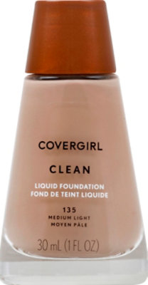 COVERGIRL Clean Liquid Foundation Normal Skin Medium Light 135 - 1 Fl. Oz. - Image 2