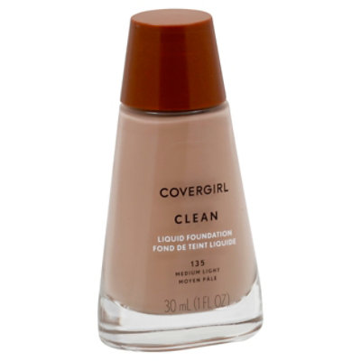 COVERGIRL Clean Liquid Foundation Normal Skin Medium Light 135 - 1 Fl. Oz.