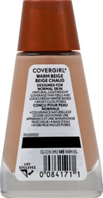 COVERGIRL Clean Liquid Foundation Normal Skin Warm Beige 145 - 1 Fl. Oz. - Image 3