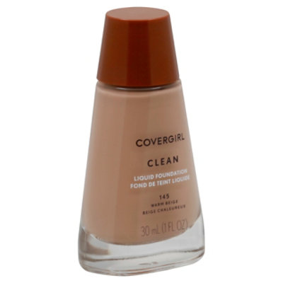 COVERGIRL Clean Liquid Foundation Normal Skin Warm Beige 145 - 1 Fl. Oz. - Image 1