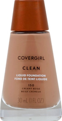 COVERGIRL Clean Liquid Foundation Normal Skin Creamy Beige 150 - 1 Fl. Oz. - Image 2