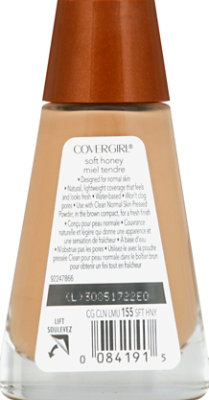 COVERGIRL Clean Liquid Foundation Normal Skin Soft Honey 155 - 1 Fl. Oz. - Image 3