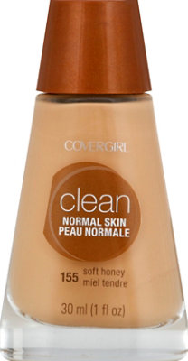 COVERGIRL Clean Liquid Foundation Normal Skin Soft Honey 155 - 1 Fl. Oz. - Image 2