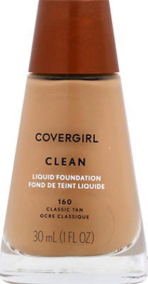 COVERGIRL Clean Liquid Foundation Normal Skin Classic Tan 160 - 1 Fl. Oz.